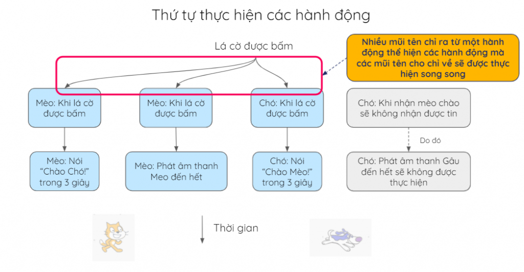 Thứ tự thực hiện các khối lệnh